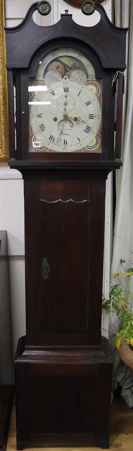 A 19th century oak eight-day longcase clock, Webb & Son, Frome